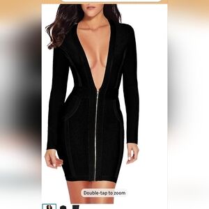 Women's Bandage Dress In Black Size Xs